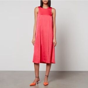 NEW Baum Und Pferdgarten Amami Satin Sleeveless Midi Dress Size 44 EU 12 US